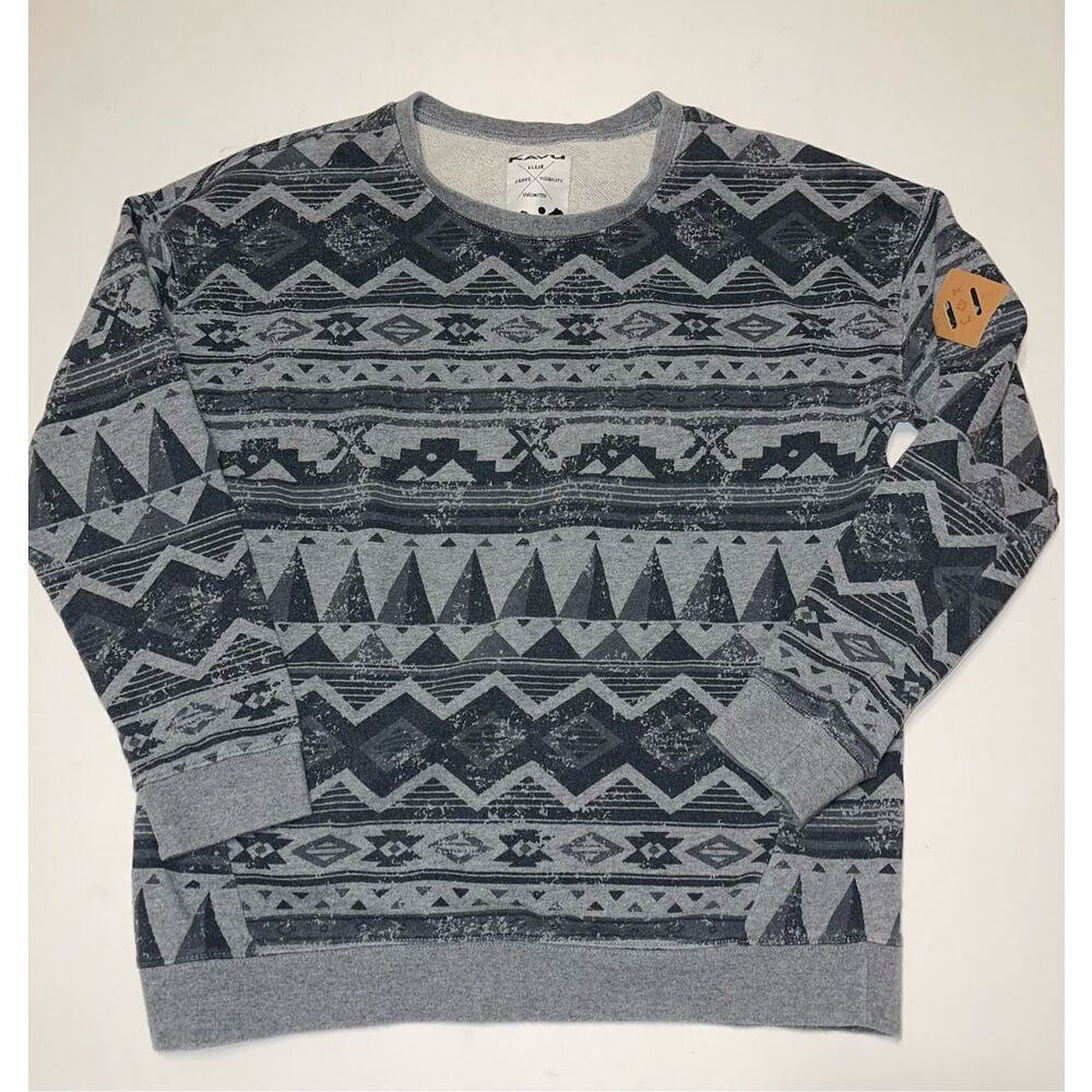 Kavu Live Well Pullover Sweatshirt Womens Size Small Black Grey A38